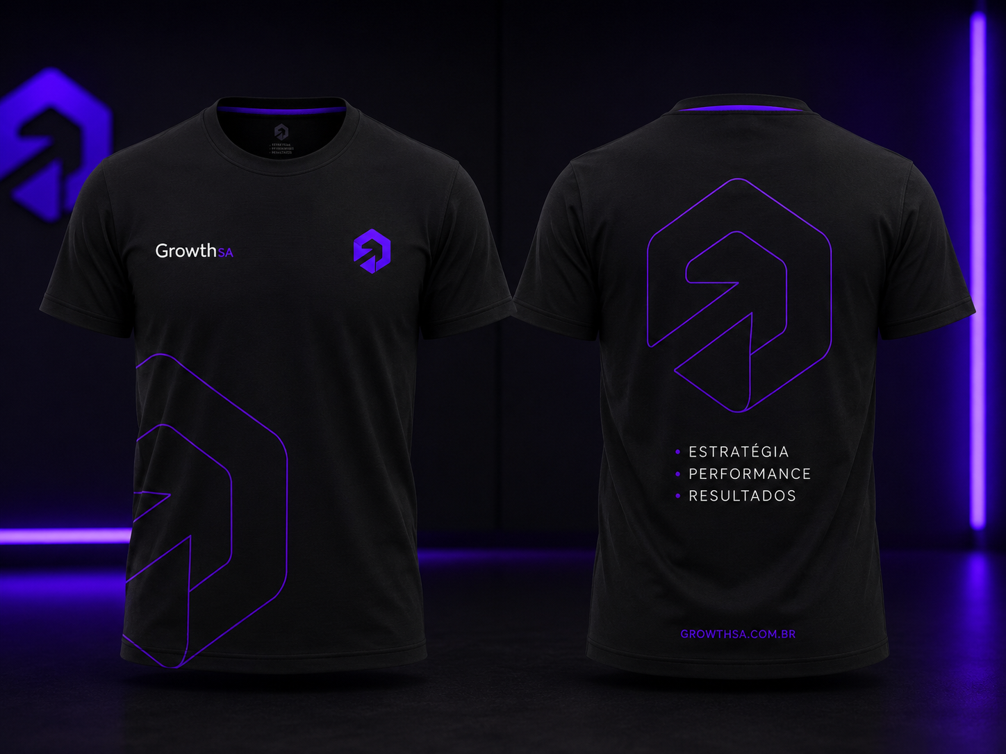 Camiseta Growth SA frente e verso